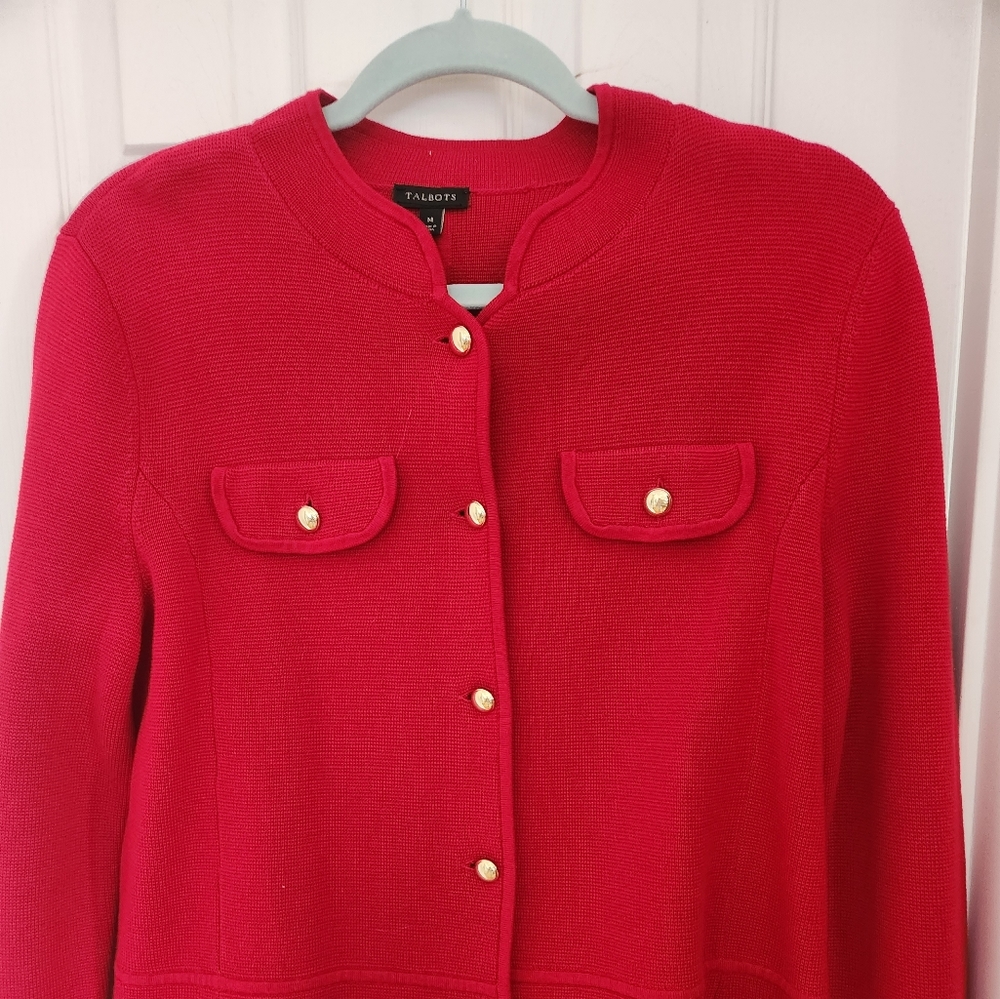 Talbots sweater jacket blazer new size med